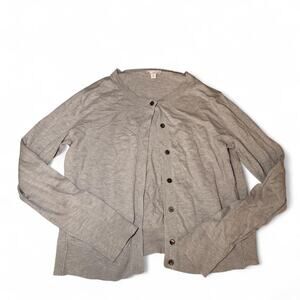 Gap gray button front cardigan sweater